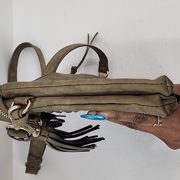 Tan Crossbody Bag with Tassel - Picture 7 of 12